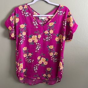 Beautiful pink floral blouse